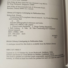 Conducting GCP-Compliant Clinical Research HB Wendy Bohaychuk Ball UK Import NEW