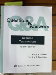 Questions and Answers: Questions and Answers : Secured Transactions