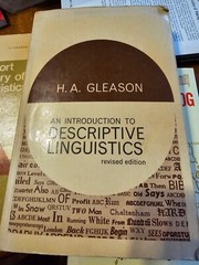 An Introduction to Descriptive Linguistics 1973 H.A. Gleason Third Impression