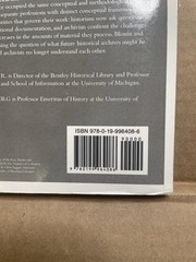 Processing the Past : Contesting Authority in History and the Archives, Paper…