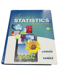 Elementary Statistics Picturing the World by Betsy Farber Ron Larson Hard w/ CD