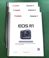 Canon EOS R1 Instruction Manual: 3 Volume Set 1160 Pages & Clear Covers!