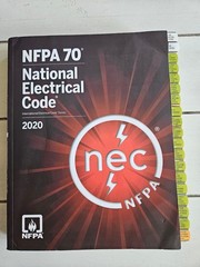 NFPA 70 NEC National Electrical Code 2020 Paperback with BBI Fast-Tabs Installed