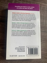 Mosby’s Guide to Nursing Diagnosis by Betty J. Ackley, Gail B. Ladwig and…