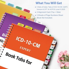 2026 CPT, ICD-10-CM & HCPCS Level II Tabs: Colorful Waterproof Organization