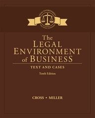 Legal Environment of Business : Text and Cases, Hardcover by Cross, Frank B.;…