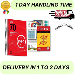 2023 NEC Code Book NFPA70 NEC Spiral + 2023 Ugly’S Electrical Ref + EZ New Stock