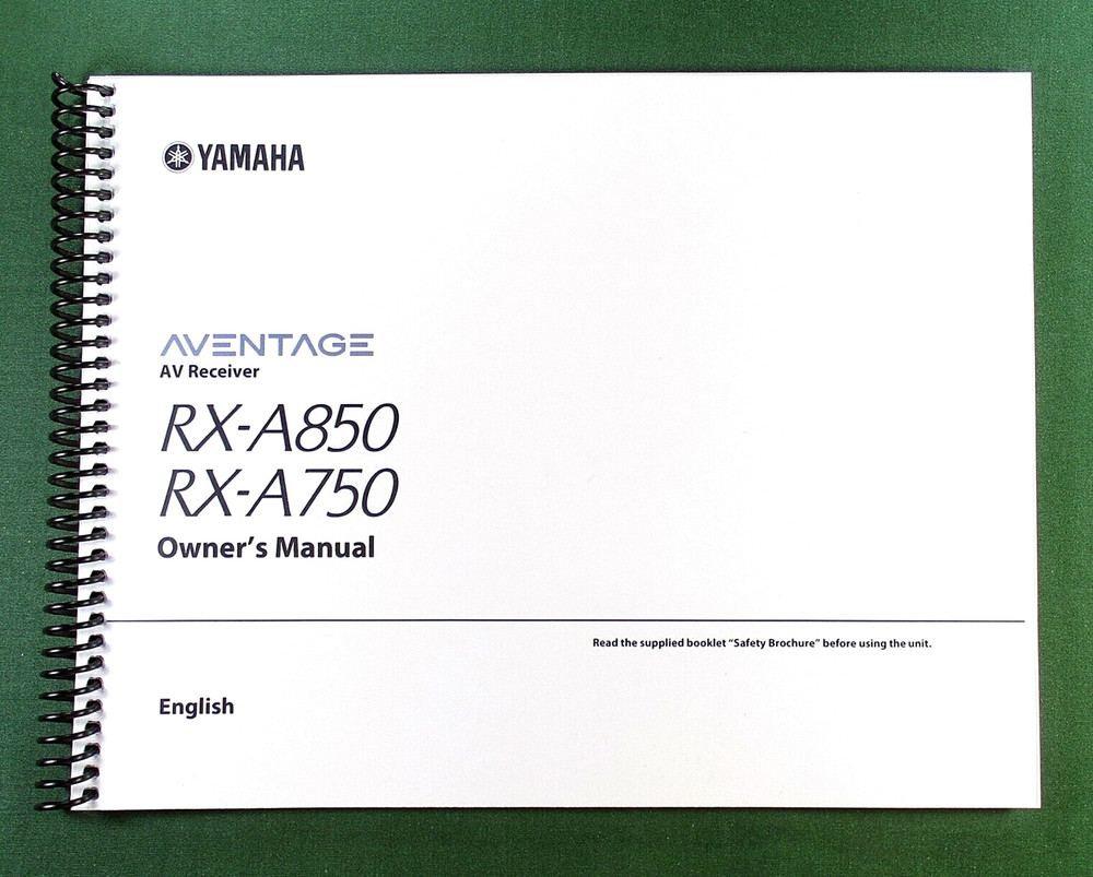 Yamaha RX-A750 Instruction Manual: Full Color 153 Pages & Protective Covers!