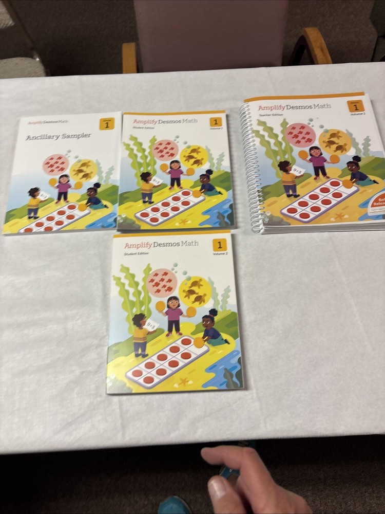 Amplify Desmos Math Grade 1 Set: Teachers 1 Student 1 2 & More (4 Books)