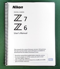 Nikon Z7 Z6 User’s Manual: 272 Pages & Protective Covers!