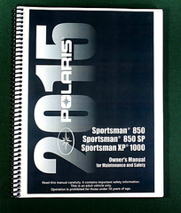 2015 Polaris Sportsman XP 1000 ATV Owner’s Manual: 150 Pages & Protective Covers