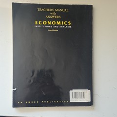 AMSCO Economics: Institutions and Analysis 4th Ed Teacher’s Manual Answers 1991