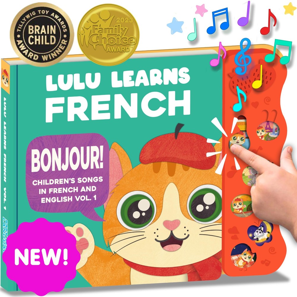 Lulu Learns French Vol. 1 — Interactive Sound Board Book for Toddlers Medium