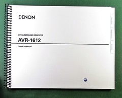 Denon AVR-1612 Instruction Manual: Full Color 102 Pages & Protective Covers!