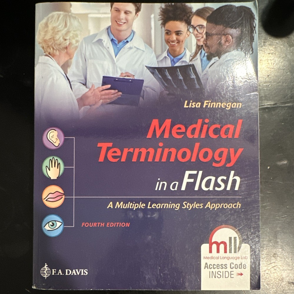 F.A. Davis Medical Terminology in a Flash! 4th Ed Finnegan (2019, PB, Access Co…
