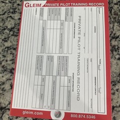 Gleim Private Pilot Flight Maneuvers Syllabus Training Record Lot 5th Edition