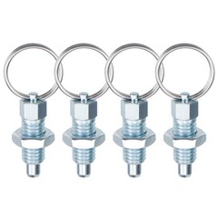 4 PCS Spring Plunger Pins M10 Device Loading Locking Pin M10-1.5-6 Ring