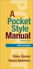 A Pocket Style Manual With Exercises – Paperback By Hacker, Diana – GOOD