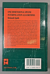 One Dimensional Spline Interpolation Algorithms Helmuth Späth Hardback 1995