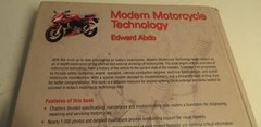 Modern Motorcycle Technology Edward Abdo Delmar Cengage Learning 2009 Barely Use
