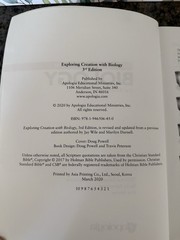 Apologia Biology 3rd Ed Text, Student, Solutions/test books. No Writing