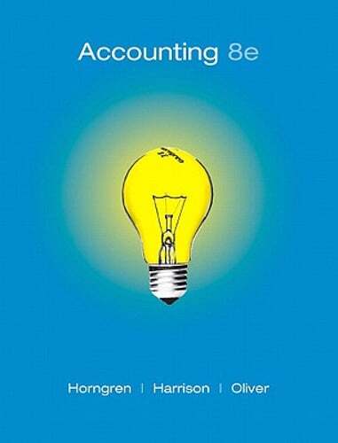Accounting by Charles T Horngren: Used