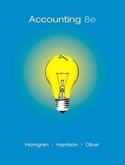 Accounting by Charles T Horngren: Used