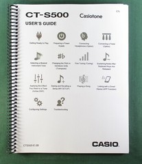 Casio CT-S500 Instruction Manual: 313 Pages Coil Bound & Protective Covers!