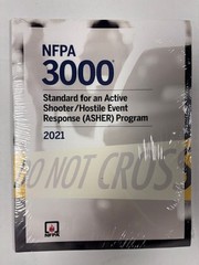 NFPA 3000 Active Shooter/Hostile Event Response (ASHER) Program, 2021 ed NEW