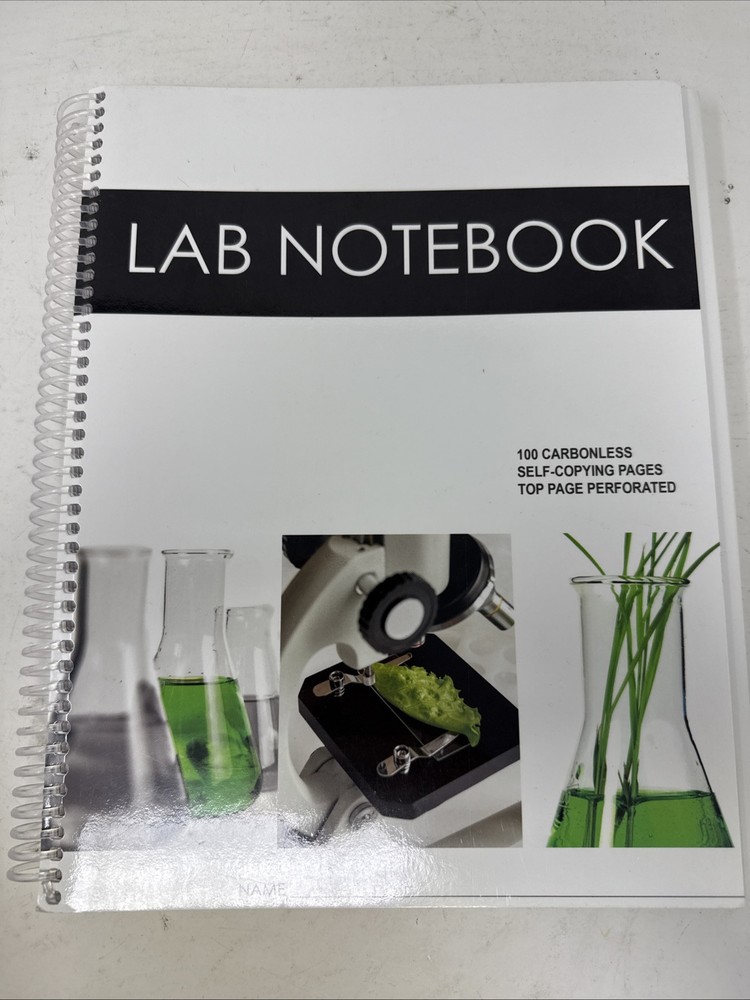 Lab Notebook 100 Carbonless Pages Spiral Bound (Top Page Perforated) – spira…