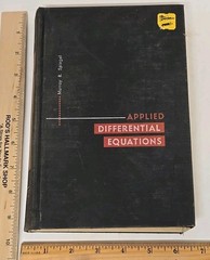 Applied Differential Equations Murray R Spiegel Prentice Hall 1958 Math Textbook