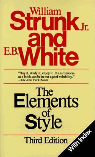 The Elements of Style, Third Edition – Hardcover – VERY GOOD
