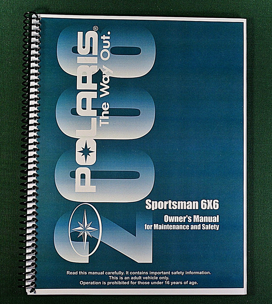 2008 Polaris Sportsman 6X6 ATV Owner’s Manual: 145 Pages & Protective Covers!