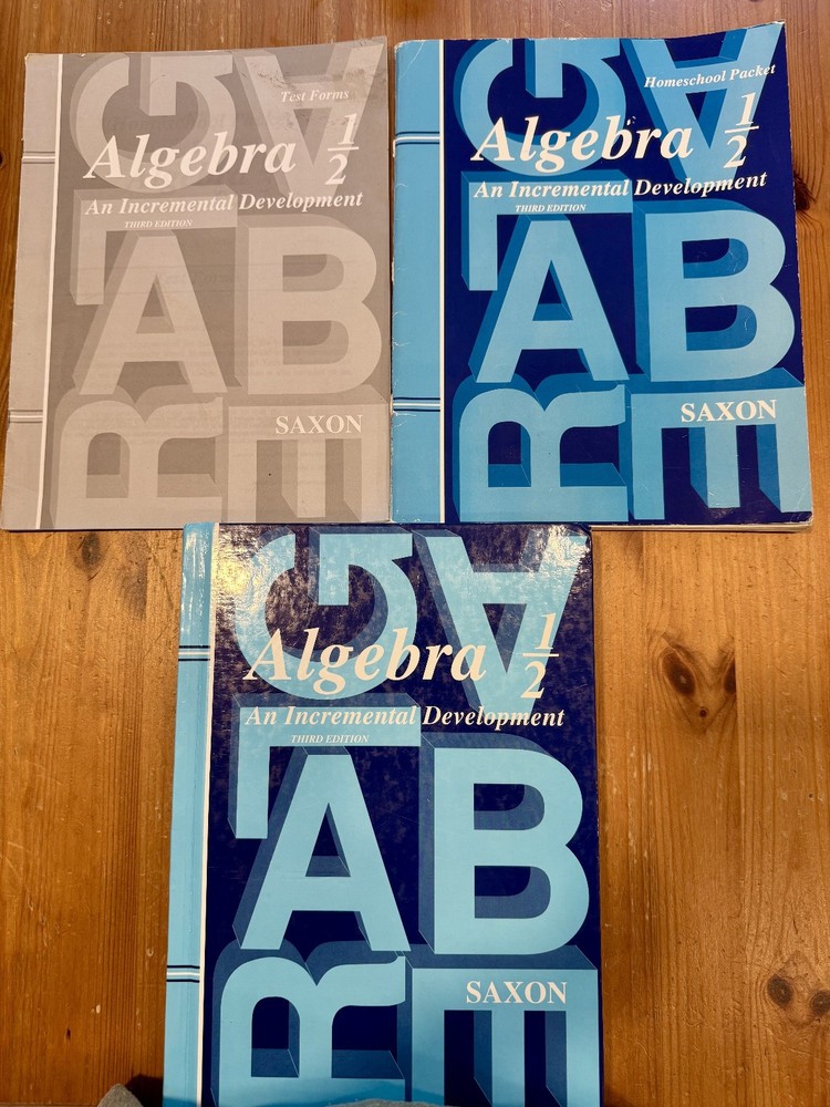 Saxon Algebra 1/2 An Incremental Development 3rd Ed Homeschool Packet
