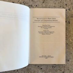Signed! Microstructures In Elastic Media by Phan-Thien & Kim HC 1st Edition HC