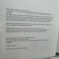 Student Handbook College & University Edition What Happened When Hardcover