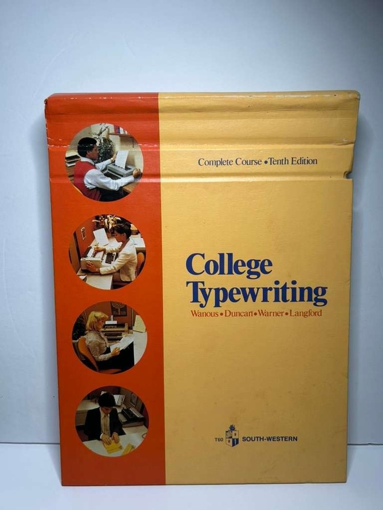 Vintage 1980 South Western College Typewriting Intensive Course Textbook