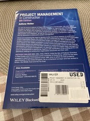 Project Management in Construction Anthony Walker 6th Edition Textbook 2015 VG