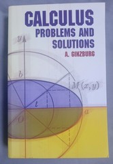 Calculus Problems and Solutions Ginzburg Preowned Paperback Very Good Condition