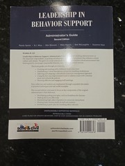 Leadership in Behavior Support : Administrator’s Guide 2nd Second Ed. VERY GOOD