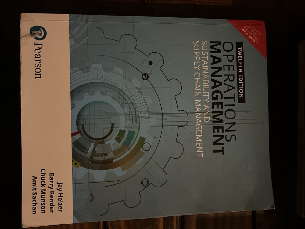 Operations Management: Sustainability and Supply Chain Management (12th Edition)