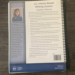 US History Based Writing Lessons Teacher Manual IEW by Lori Verstegen 2019
