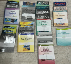 Abeka 8th Grade Curriculum (Pre-Algebra; Science; Grammar; History; Spelling)