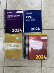 2024 AAPC AMA Study Tabs: ICD-10-CM Expert 2024, CPT 2024, HCPCS Level II 2024