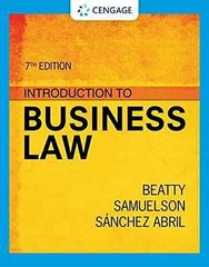 Introduction to Business Law (MindTap – Paperback, by Beatty Jeffrey F.; – Good