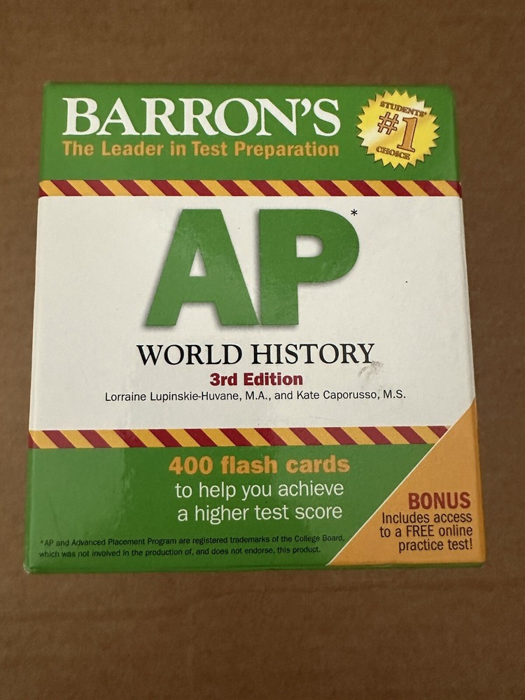 Barron’s Test Prep Ser.: AP World History Flash Cards (2016 Flash Cards) 3rd Ed