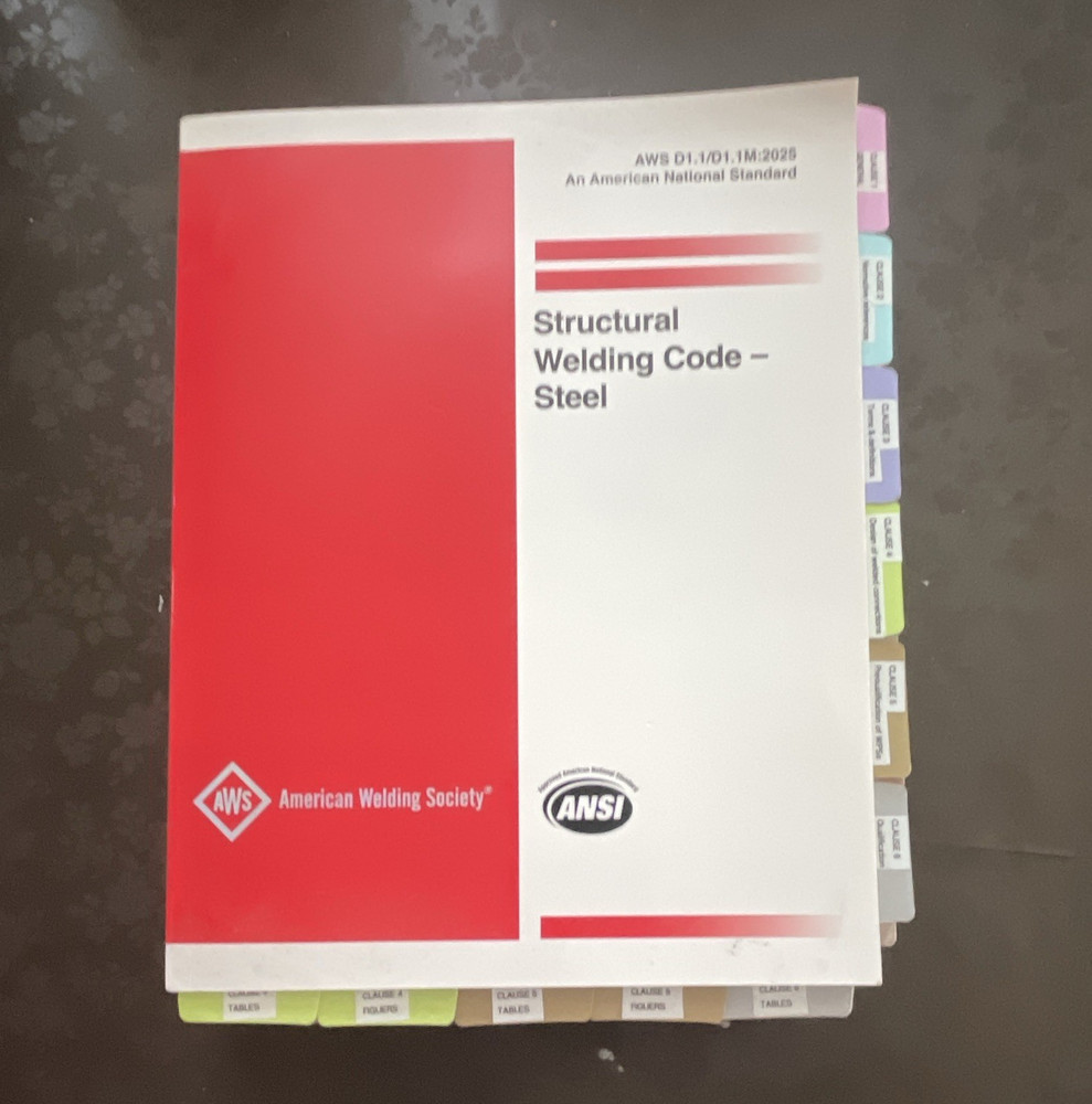 Fully tab AWS D1.1/D1.1M:2025 Structural Welding Code – Steel English Book