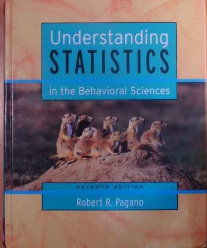 Understanding Statistics in the – Hardcover, by Pagano Robert R. – Very Good c
