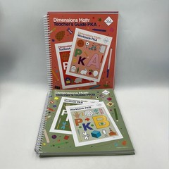 DIMENSIONS MATH TEACHER’S GUIDE PKA SINGAPORE MATH PAPERBACK RED GREEN 2018