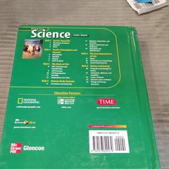 Glencoe Science Level Green Hardcover National Geographic McGraw-Hill Textbook